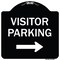 Signmission Designer Series-Visitor-parking Right, Black & White Heavy-Gauge Aluminum, 18" x 18", BW-1818-9868 A-DES-BW-1818-9868 - alternate 1
